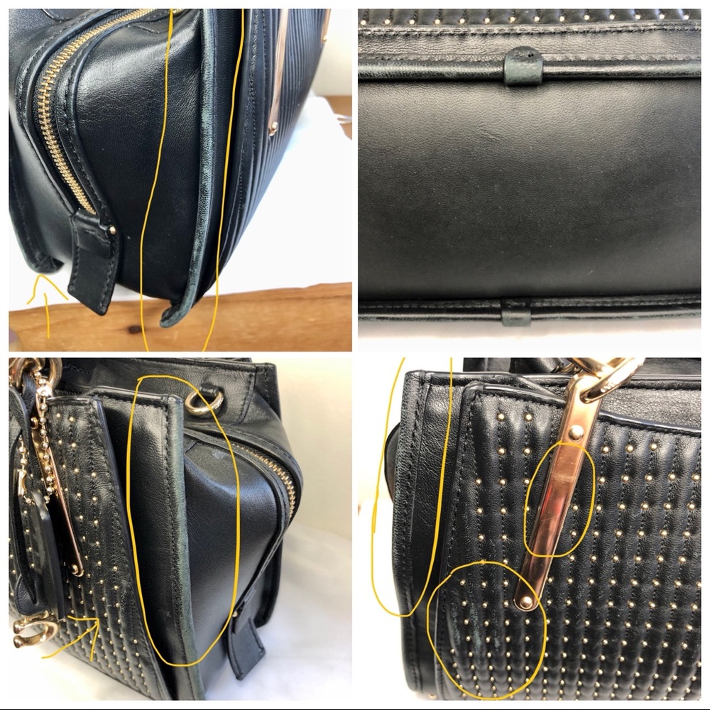 S⭕️LD‼️Coach Dreamer with Quilting and Rivets Black - Picture 11 of 12